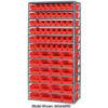 Global Industrial Steel Shelving with 48 4""H Plastic Shelf Bins Ivory - 36x18x72-13 Shelves