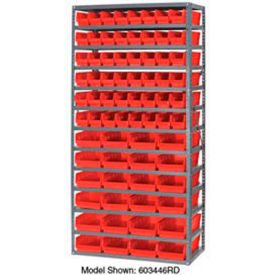 Global Industrial™ Steel Shelving with 48 4""H Plastic Shelf Bins Ivory - 36x18x72-13 Shelves