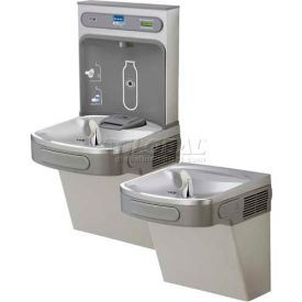 Elkay EZSTL8WSVRLK EZH20 Bi-Level Water Bottle Filling Station 8 GPH Light Gray VR Bubbler
