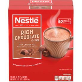 Nestlé® Hot Cocoa Mix Rich Chocolate 0.71 oz Packets 50/Box 6 Box/Carton