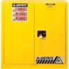 Justrite 30 Gallon 2 Door Manual Flammable Cabinet 36""W x 24""D x 35""H Yellow
