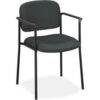 basyx® by HON® Stacking Guest Chair with Arms - Fabric - Charcoal