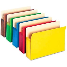 Smead® 3-1/2"" Accordion Expansion Colored File Pocket Straight Tab Lgl Asst 5/Pack