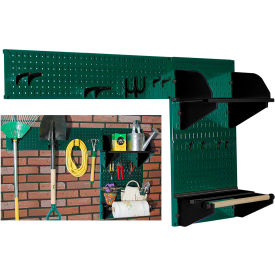 Wall Control Pegboard Garden Tool Board Organizer Green/Black 48"" X 32"" X 9""