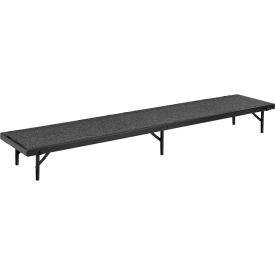 Riser Tapered with Carpet - 60""L x 18""W x 8""H - Black