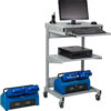 Global Industrial Mobile Powered Computer Cart w/4 Swappable LiFePO4 Batteries