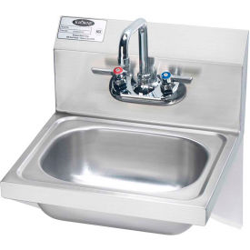Krowne® HS-10 - 16"" Wide Hand Sink With Side Support Brackets Wrist Handles