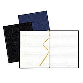 Blueline® Hardbound College-Ruled Executive Blue Notebook With Bookmark 8-1/2"" x 11""