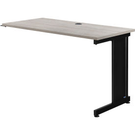 Interion® 48""W Right Handed Return Table - Rustic Gray
