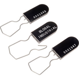 Global Industrial™ Padlock Seal With Wire Hasp Black 1000/Pack