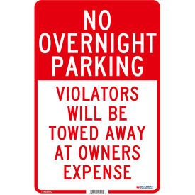 Global Industrial™ No Overnight Parking Violators Will Be Towed 18x12 .080 Aluminum