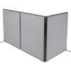 Interion® Freestanding 3-Panel Corner Room Divider 48-1/4""W x 60""H Panels Gray