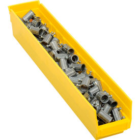 Global Industrial™ Plastic Nesting Storage Shelf Bin 4-1/8""W x 23-5/8""L x 4""H Yellow