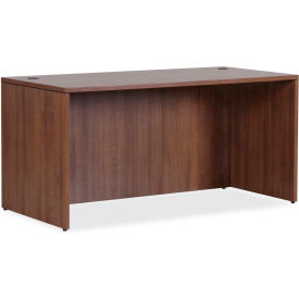 Lorell® Wood Desk Shell - 70.9"" x 35.4"" x 29.5"" - Walnut - Essentials Series