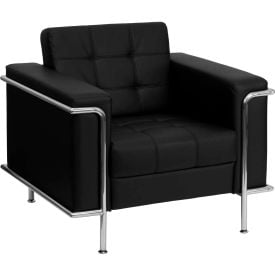Contemporary Modular Lounge Chair - Leather - Black - Hercules Lesley Series