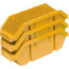 Quantum Plastic Quickpick Double Hopper Bin 8-3/8""W x 18-1/2""L x 7""H Yellow
