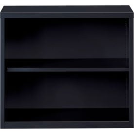 Hirsh 2 Shelf Bookcase 34-1/2""W x 13""D x 30""H Black