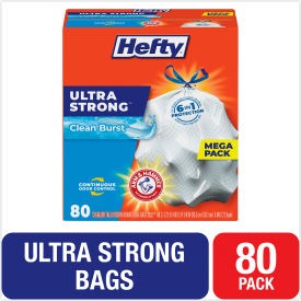 Hefty® Ultra Strong Scented Tall White Kitchen Bags 13 gal 0.9 mil White 80/Box