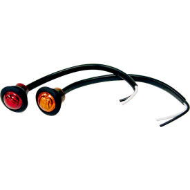 Buyers .75"" Round Marker Clearance Lights - 3 LED Amber With Stripped Leads - 5627524