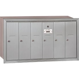 3500 Series 4B+ Vertical Mailbox 6 Doors Recessed Mounted Aluminum USPS Access
