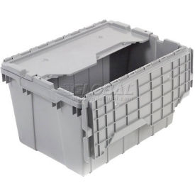 Akro-Mils Attached Lid Container 39170GREY - 21-1/2""L x 15'W x 17""H