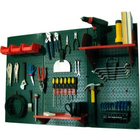 Wall Control Pegboard Standard Tool Storage Kit Green/Red 48"" X 32"" X 9""
