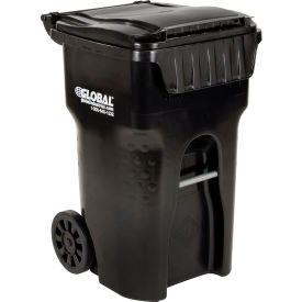 Global Industrial™ Mobile Trash Container 65 Gallon Black