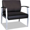 Alera® Bariatric Guest Chair - Polyurethane - Black - metaLounge Series