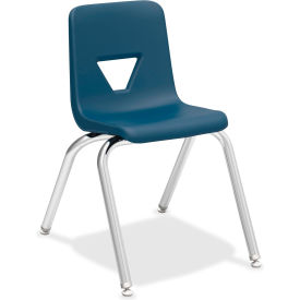 Lorell® 16"" Stacking Student Chair - Navy - 4/Pack