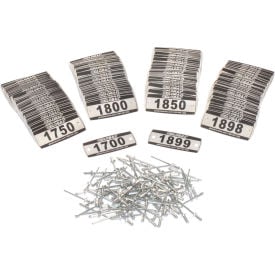 Global Industrial™ Locker Number Plate Kit Numbered 1700-1899 200/Pack