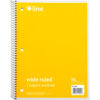 C-Line® 1-Subject Notebook Wide Ruled 70-Page Yellow 24 Each/Set