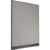 Interion® Non-Electric Office Partition Panel with Raceway 60-1/4""W x 76""H Gray