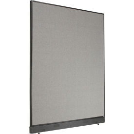 Interion® Non-Electric Office Partition Panel with Raceway 60-1/4""W x 76""H Gray