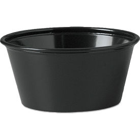 Dart® Polystyrene Souffle Cups 3.25 oz Black Pack of 2500