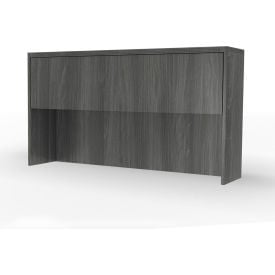 Safco® Aberdeen 72""W Hutch with Wood Doors 72""W x 15""D x 39-1/8""H Gray Steel