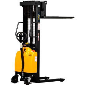 Combination Battery Powered & Hand Pump Lift Stacker 63"" Lift
