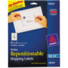 Avery® Repositionable Shipping Labels for Inkjet Printers 3 1/3 x 4 White 150/Box