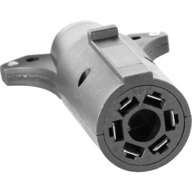 Buyers Products 7-Way Flat to 6-Way Round Plastic Trailer Connector Adapter - TC2076P