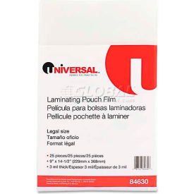 Universal Clear Laminating Pouches 3 mil 9 x 14 1/2 25/Pack