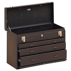 Kennedy® 620B Signature Series 20-1/8""W X 8-1/2""D X 13-5/8""H 3 Drawer Brown Machinists Chest