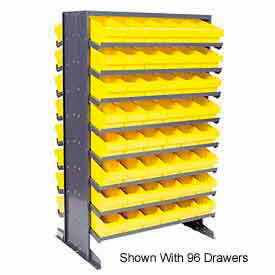 Quantum QPRD-501 Double Sided Rack 24""x36""x60"" with 144 Yellow Euro Drawers