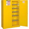 Justrite 60 Gallon 2 Door Manual Paint & Ink Cabinet 43""W x 18""D x 65""H Yellow