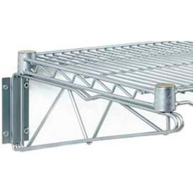 Nexel® Silver Epoxy Fixed Single Shelf Wall Mount Bracket 24""D