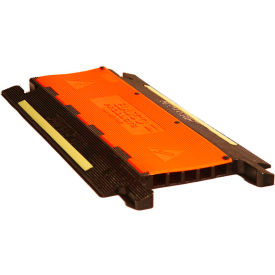 Elasco Elasglow 5 Channel Glow In The Dark Cable Protector 1.38"" Channel Orange/Black UG5140-GLOW