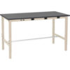 Global Industrial™ Lab Workbench w/ Phenolic Resin Top & Power Apron 60""W x 30""D Tan