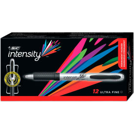 BIC® Intensity Ultra Permanent Marker Extra-Fine Needle Tip Tuxedo Black Dozen