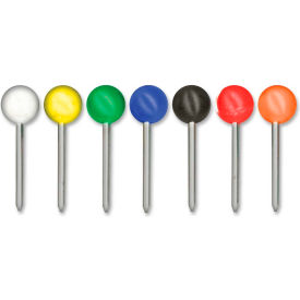 Gem Office Products Spherical Head Map Tack - 0.38"" Length - 250 / Box - Assorted