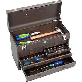 Kennedy® 520B Signature Series 20-1/8""W X 8-1/2""D X 13-5/8""H 7 Drawer Brown Machinists Chest