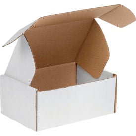 Global Industrial Corrugated Tab Lock Literature Mailers 12""L x 10""W x 6""H White