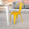 Flash Furniture Metal Indoor-Outdoor Stackable Chair - Yellow